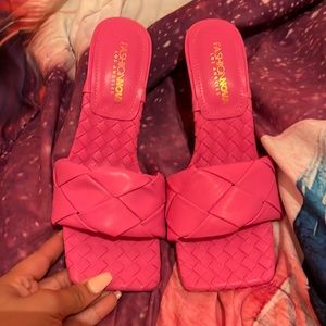 Pink never worn they fit small 8m